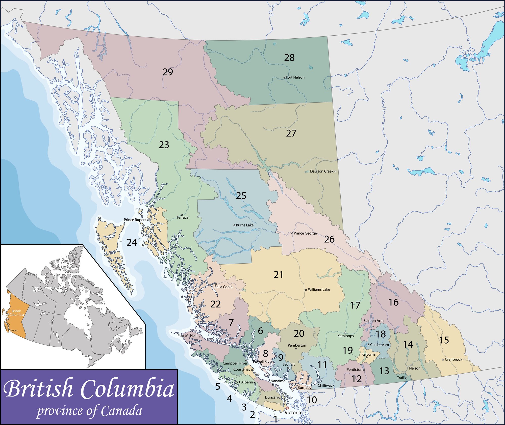 British Columbia Maps & Driving Info • Accommodations BC
